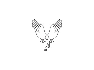 simple geometri fly eagle
