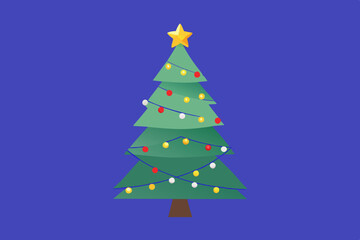  Christmas and New Year icons vector illustration.