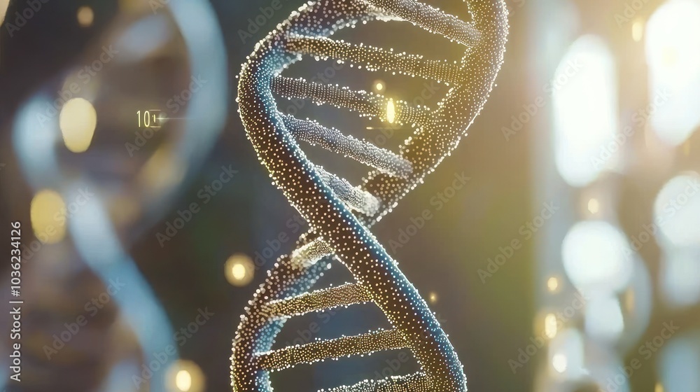 Aufkleber abstract representation of a dna double helix