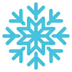 Blue snowflake winter holiday decoration, Vector