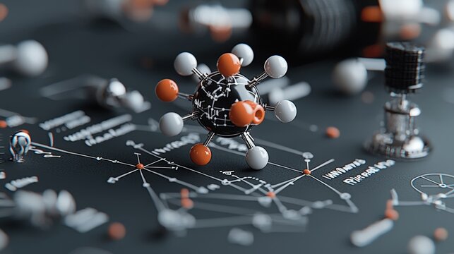 An animation of a particle wave function collapsing into a defined state with surrounding mathematical formulas