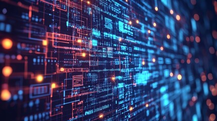 Data transfer automation. AI and smart technological.