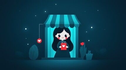 Entrepreneur promoting a flash sale at their online marketplace store to boost rapid customer purchases and engagement