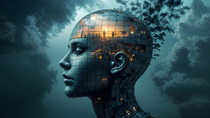 Obraz premium Puzzle Brain. Creativity and Mental Health Concept.