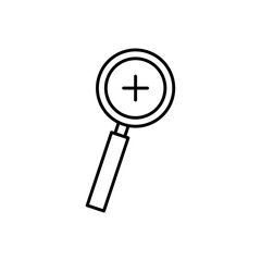 zoom in icon Flat logo isolated symbol