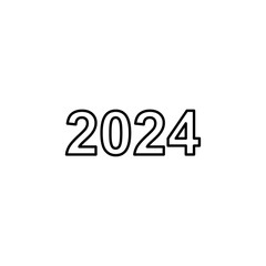 2024 icon Flat logo isolated symbol