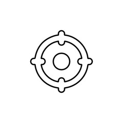 aim icon Flat logo isolated symbol