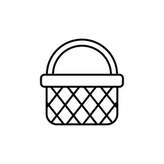 basket icon Flat logo isolated symbol