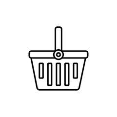 basket icon Flat logo isolated symbol