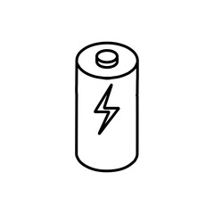 battery icon Flat logo isolated symbol