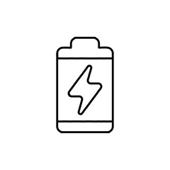 battery icon Flat logo isolated symbol