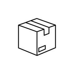 box icon Flat logo isolated symbol