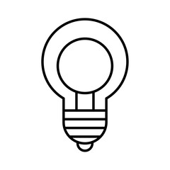 bulb icon Flat logo isolated symbol