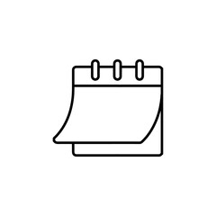 calender icon Flat logo isolated symbol