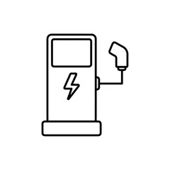 charging station icon Flat logo isolated symbol