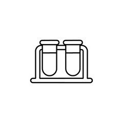 chemical test tube icon Flat logo isolated symbol