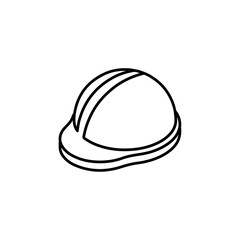 construction helmet icon Flat logo isolated symbol