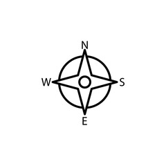 compass icon Flat logo isolated symbol