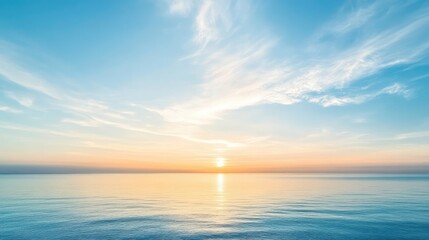 Obraz premium A calm abstract of a fading horizon line dissolving into the sky, symbolizing the concept of emptiness and mindful release