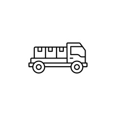 delivery truck icon Flat logo isolated symbol