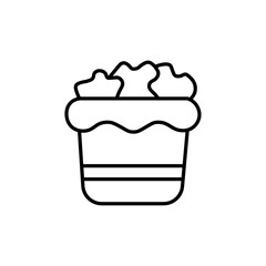 dustbin icon Flat logo isolated symbol