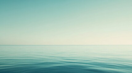 Fototapeta premium A calm abstract of a fading horizon line dissolving into the sky, symbolizing the concept of emptiness and mindful release