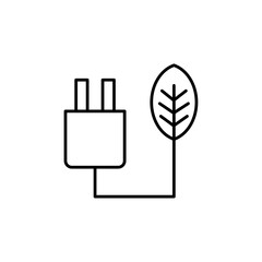 eco power icon Flat logo isolated symbol