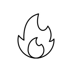 fire icon Flat logo isolated symbol