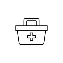 first aid kit icon Flat logo isolated symbol