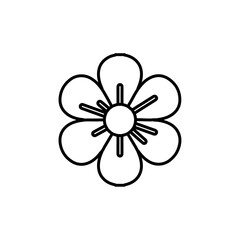 flower icon Flat logo isolated symbol