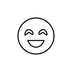 happy emoji icon Flat logo isolated symbol