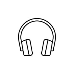 headphone icon Flat logo isolated symbol