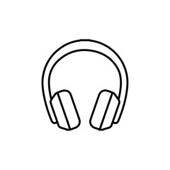 headphone icon Flat logo isolated symbol