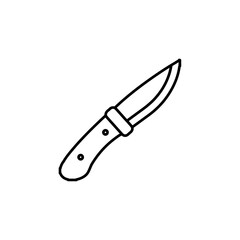 knife icon Flat logo isolated symbol