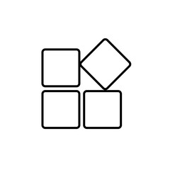 menu icon Flat logo isolated symbol