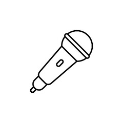 microphone icon Flat logo isolated symbol