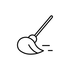 mop icon Flat logo isolated symbol