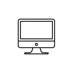 monitor icon Flat logo isolated symbol