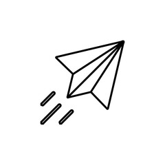 paper plane icon Flat logo isolated symbol