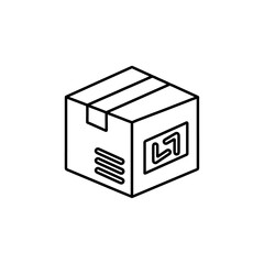 parcel icon Flat logo isolated symbol