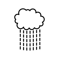 rain icon Flat logo isolated symbol