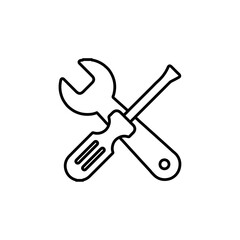 repair icon Flat logo isolated symbol