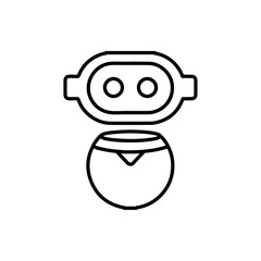 robot icon Flat logo isolated symbol