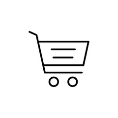 shopping cart icon Flat logo isolated symbol