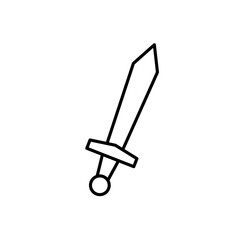 sword icon Flat logo isolated symbol