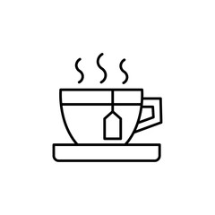 tea icon Flat logo isolated symbol