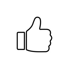 thumbs up icon Flat logo isolated symbol