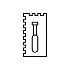 trowel icon Flat logo isolated symbol