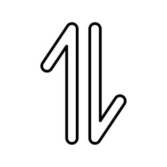 Obraz premium up down arrow icon Flat logo isolated symbol