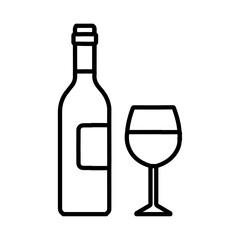 wine icon Flat logo isolated symbol